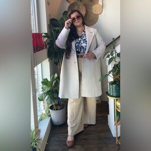 Lane Bryant Beige Wide Leg Trousers